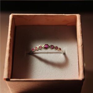 Delicate purple Gemstone sterling silver Ring - Women Jewelry